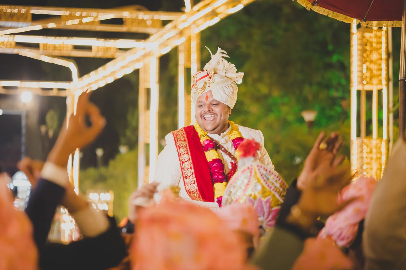 Sacred pheras fire ritual during traditional Indian wedding