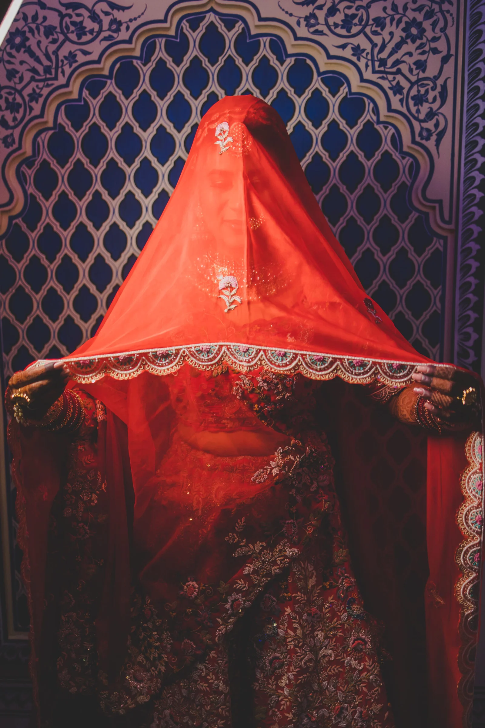 Sacred pheras fire ritual during traditional Indian wedding