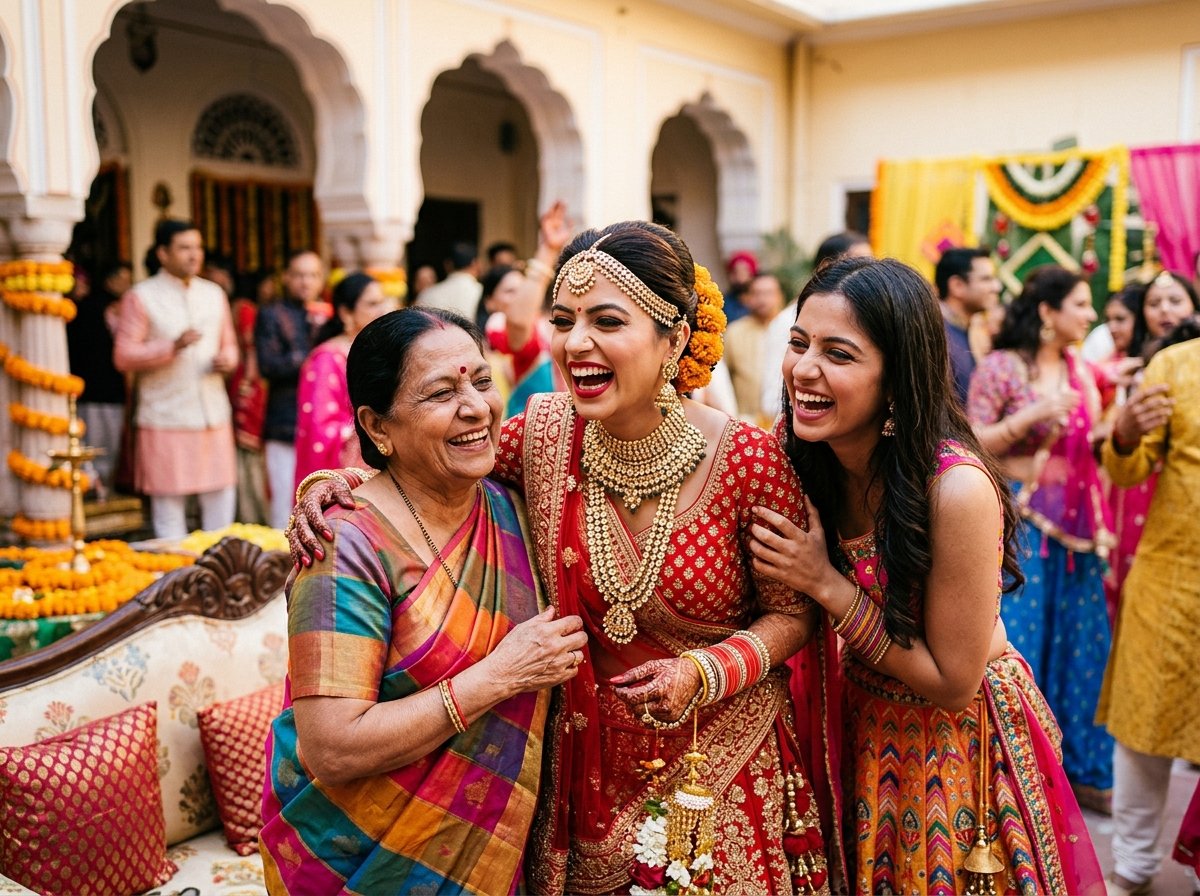 Family laughter and warmth in Jaipur